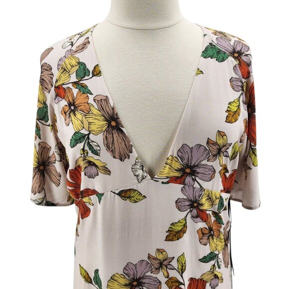 NWD House of Harlow X Revolve Womens XL Dress Maxi Floral Multicolor V-neck Boho - Picture 2 of 13